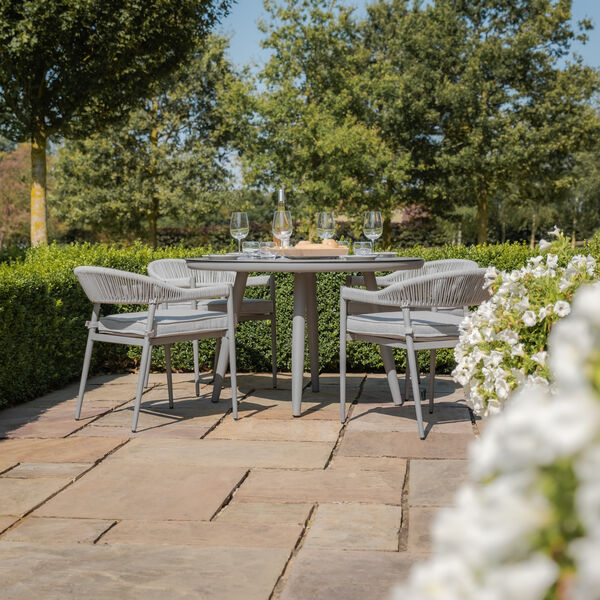 Maze - Florence Rope Weave 4 Seat Round Dining Set with Lazy Susan product image