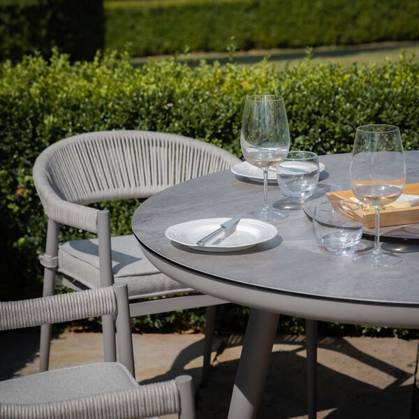 Maze - Florence Rope Weave 4 Seat Round Dining Set with Lazy Susan product image