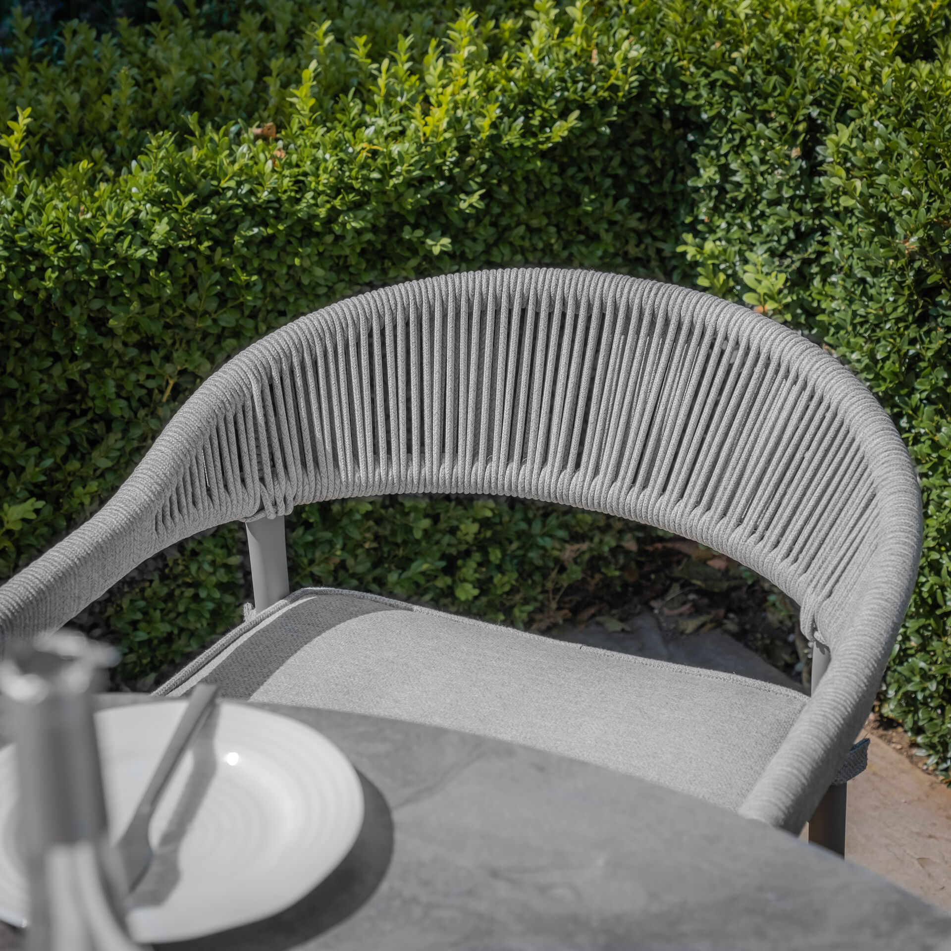Maze - Florence Rope Weave 4 Seat Round Dining Set with Lazy Susan product image