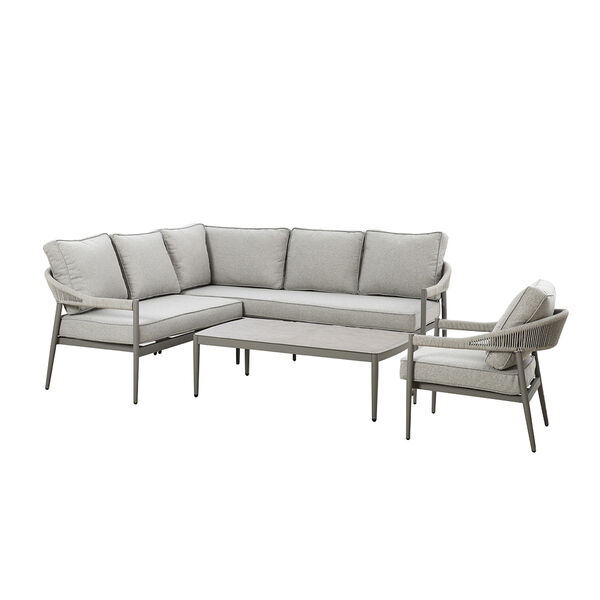 Maze - Florence Rope Weave Small Corner Sofa Set with Rectangular Coffee Table & Armchair product image