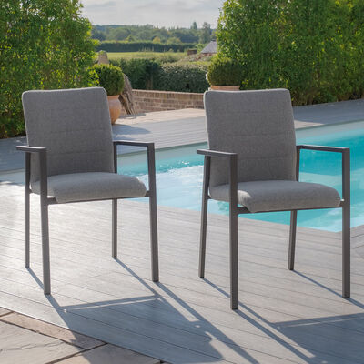 Maze - Outdoor Fabric Pair of Ibiza Dining Chairs - Zinc Grey product image