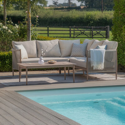 Maze - Havana Rope Weave Small Corner Sofa Set with Rectangular Coffee Table product image