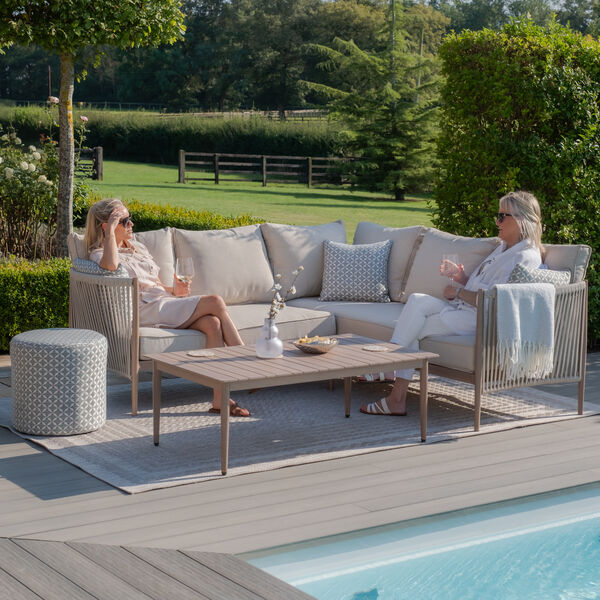 Maze - Havana Rope Weave Small Corner Sofa Set with Rectangular Coffee Table product image