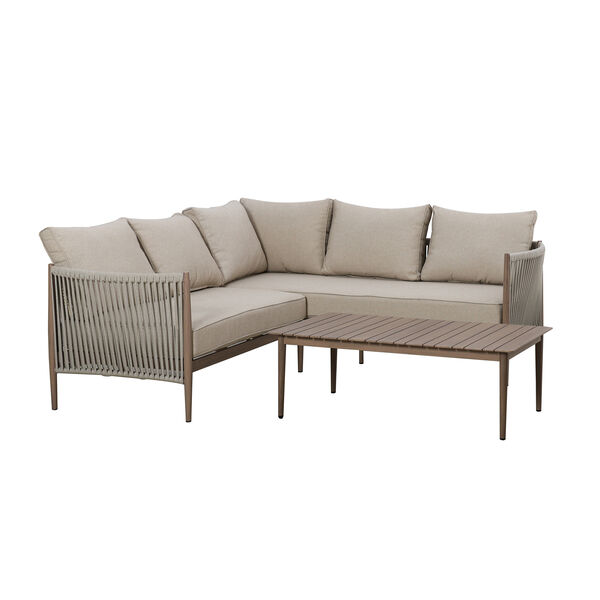 Maze - Havana Rope Weave Small Corner Sofa Set with Rectangular Coffee Table product image
