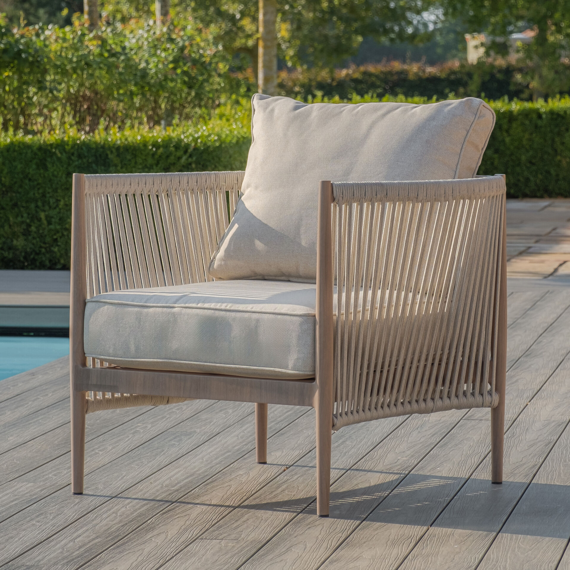 Maze - Havana Rope Weave Large Corner Sofa Set with Rectangular Coffee Table & 2 Armchairs product image