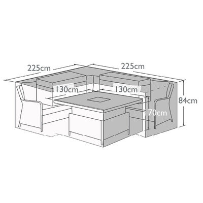 Maze - Ascot/Harrogate Deluxe Corner Dining Set - Garden Furniture Cover  product image