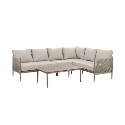 Maze - Havana Rope Weave Large Corner Sofa Set with Rectangular Coffee Table product image
