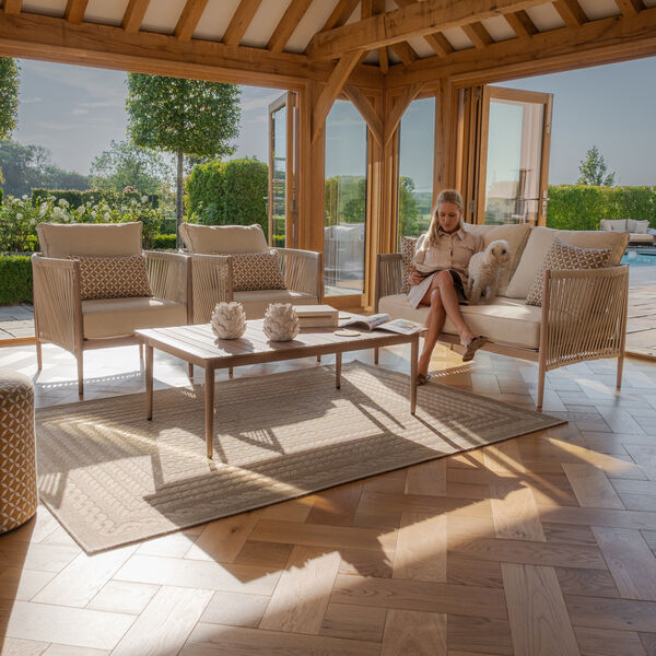 Maze - Havana Rope Weave 2 Seat Sofa Set with Rectangular Coffee Table product image