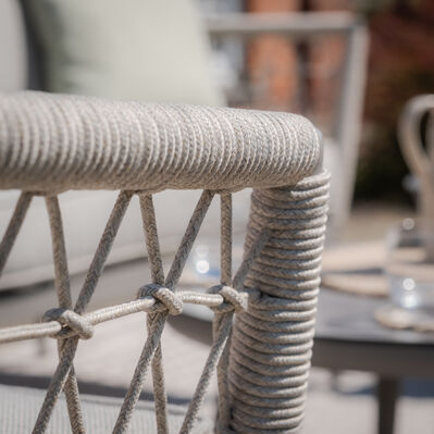 Maze - Monaco Rope Weave Small Corner with Pair of Round Coffee Tables & 2 Armchairs - Cool Linen product image