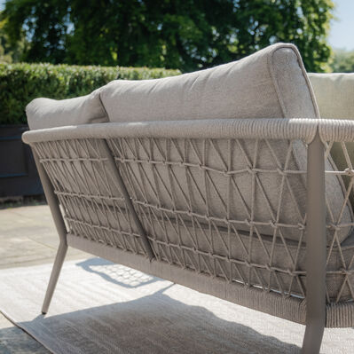 Maze - Monaco Rope Weave Small Corner with Pair of Round Coffee Tables & 2 Armchairs - Cool Linen product image
