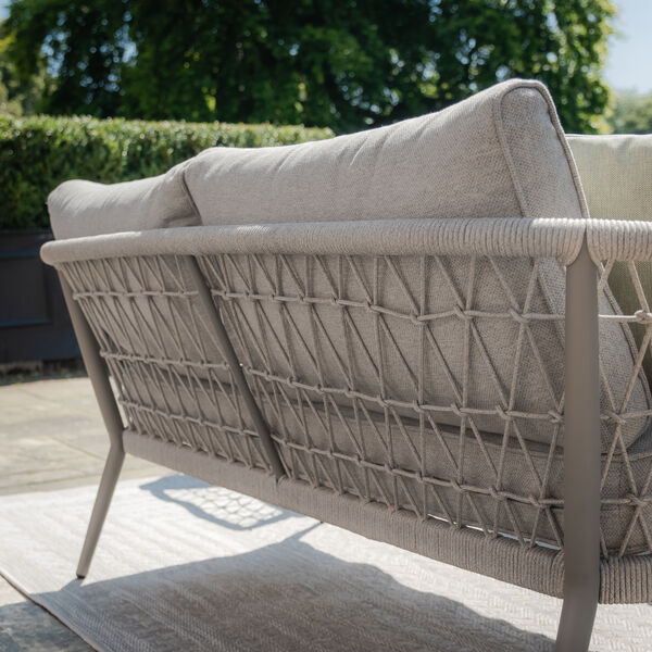 Maze - Monaco Rope Weave Small Corner with Pair of Round Coffee Tables & 2 Armchairs - Cool Linen product image