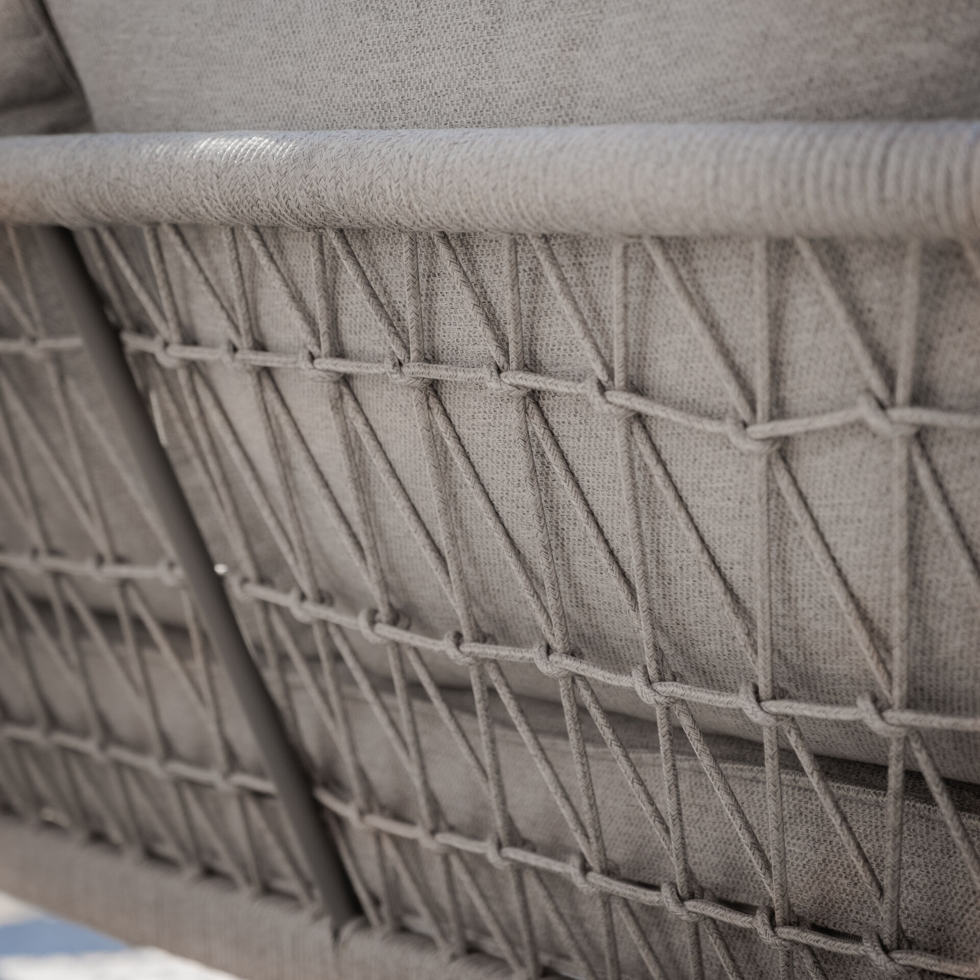 Maze - Monaco Rope Weave Small Corner with Pair of Round Coffee Tables & Armchair - Cool Linen product image
