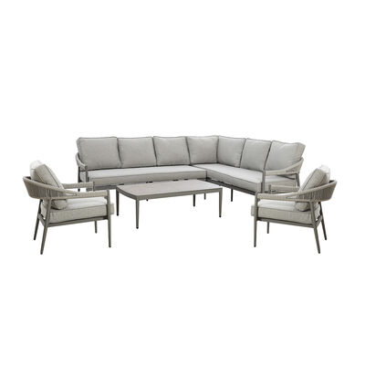 Maze - Florence Rope Weave Large Corner Sofa Set with Rectangular Coffee Table & 2 Armchairs product image