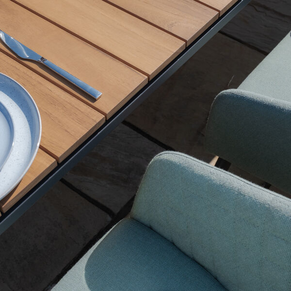 Maze - Jakarta Teak Extending 6 - 10 Seat Rectangular Dining Table with 10 Ambition Sage Green Dining Chairs product image