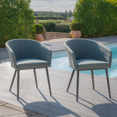Maze - Outdoor Fabric Pair of Ambition Dining Chairs - Sage Green product image