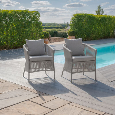 Maze - Jakarta Teak Oval Dining Table with 6 Maldives Rope Weave Dining Chairs product image