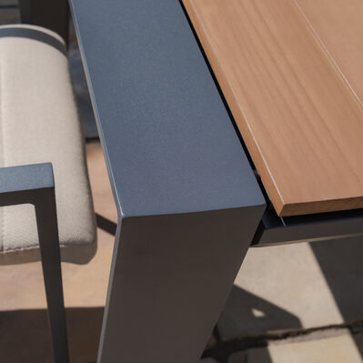 Maze - Jakarta Teak Extending 6 - 10 Seat Rectangular Dining Table with 10 Ibiza Oatmeal Dining Chairs product image