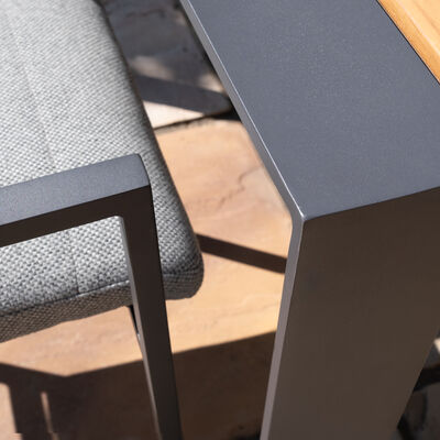 Maze - Jakarta Teak Extending 6 - 10 Seat Rectangular Dining Table with 10 Ibiza Zinc Grey Dining Chairs product image