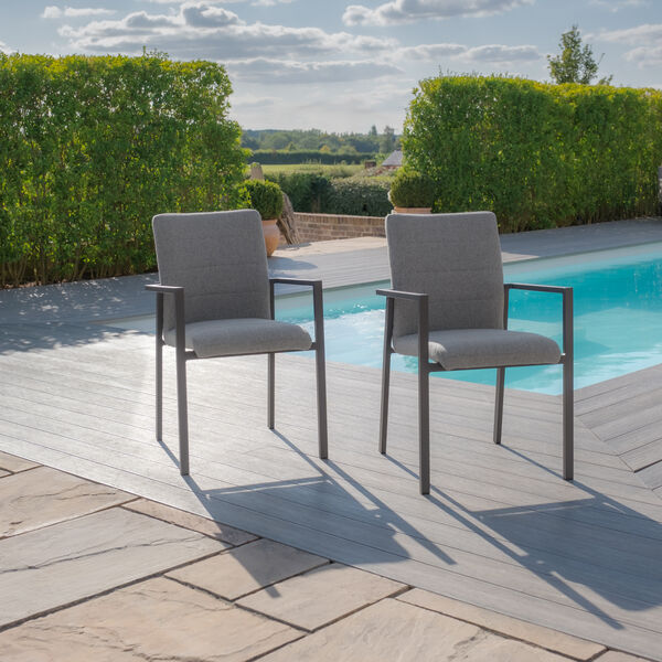 Maze - Jakarta Teak Extending 6 - 10 Seat Rectangular Dining Table with 10 Ibiza Zinc Grey Dining Chairs product image