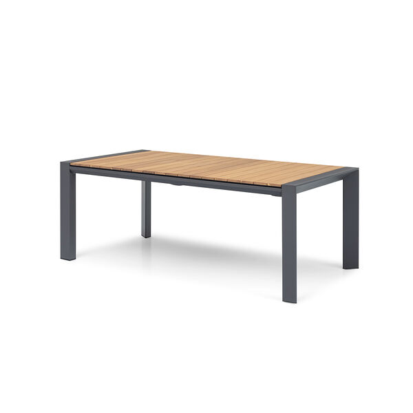 Maze - Jakarta Teak Extending 6 - 10 Seat Rectangular Dining Table with 10 Milan Cool Linen Rope Weave Dining Chairs product image