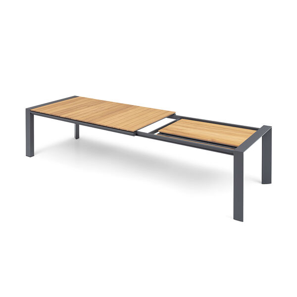Maze - Jakarta Teak Extending 6 - 10 Seat Rectangular Dining Table with 10 Milan Cool Linen Rope Weave Dining Chairs product image