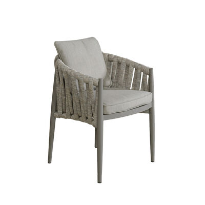 Maze - Jakarta Teak Extending 6 - 10 Seat Rectangular Dining Table with 10 Milan Cool Linen Rope Weave Dining Chairs product image