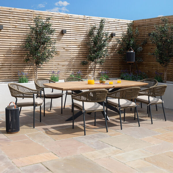 Maze - Bali Rope Weave 8 Seat Oval Dining Set product image