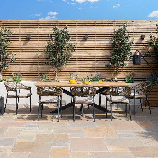 Maze - Bali Rope Weave 8 Seat Oval Dining Set product image