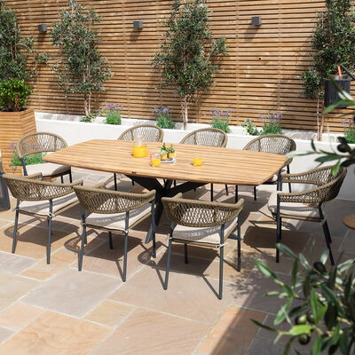 Maze - Bali Rope Weave 8 Seat Oval Dining Set product image