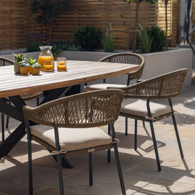 Maze - Bali Rope Weave 8 Seat Oval Dining Set product image