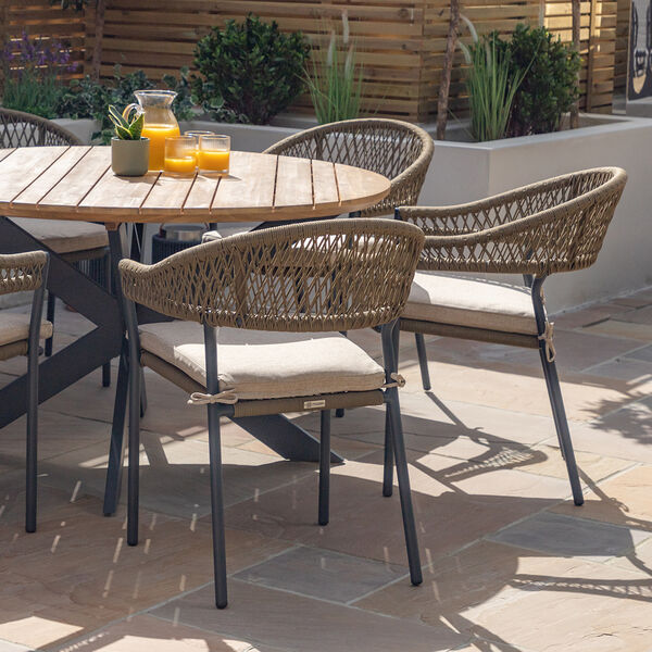Maze - Bali Rope Weave 6 Seat Round Dining Set product image