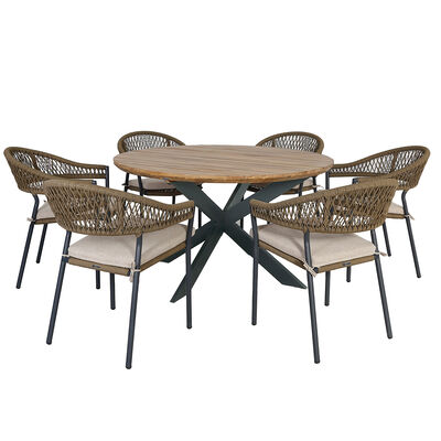 Maze - Bali Rope Weave 6 Seat Round Dining Set product image