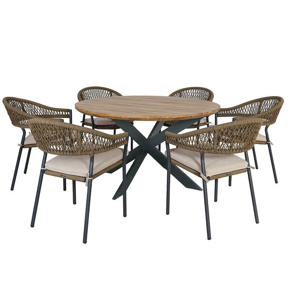 Maze - Bali Rope Weave 6 Seat Round Dining Set product image