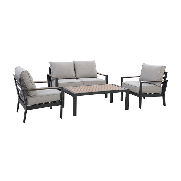 Maze - Vancouver 2 Seat Aluminium Sofa Set with Rectangular Coffee Table - Dove Grey product image
