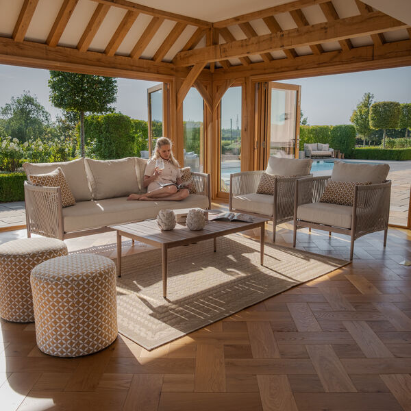 Maze - Havana Rope Weave 3 Seat Sofa Set with Rectangular Coffee Table product image