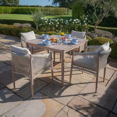 Maze - Havana Rope Weave 4 Seat Square Dining Set product image