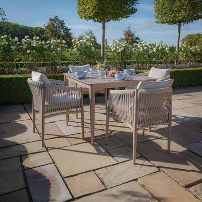 Maze - Havana Rope Weave 4 Seat Square Dining Set product image