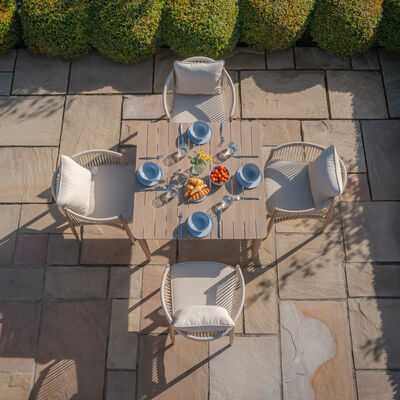 Maze - Havana Rope Weave 4 Seat Square Dining Set product image