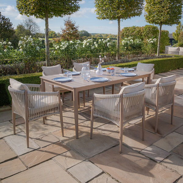 Maze - Havana Rope Weave 6 Rectangular Dining Set product image
