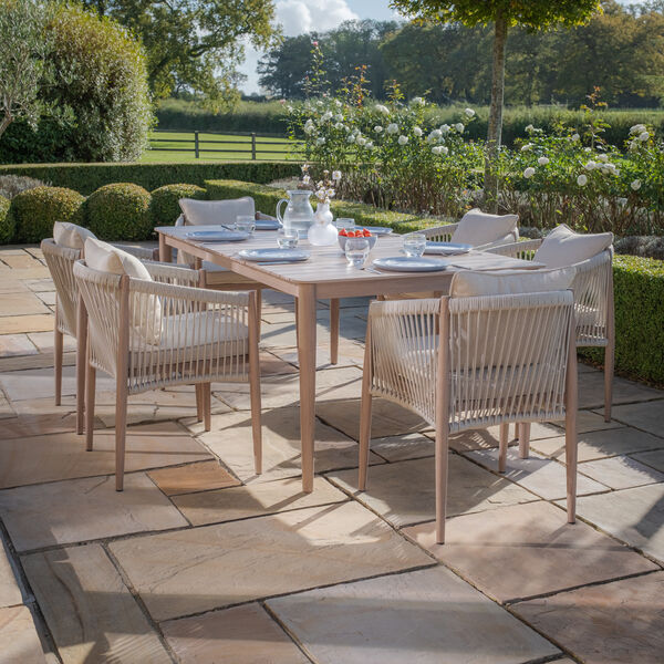 Maze - Havana Rope Weave 6 Rectangular Dining Set product image
