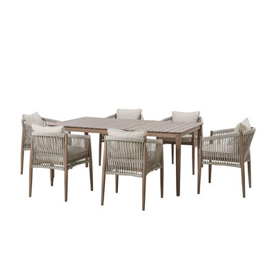 Maze - Havana Rope Weave 6 Rectangular Dining Set product image