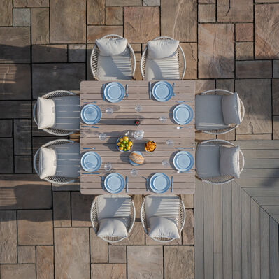 Maze - Havana Rope Weave 8 Seat Square Dining Set product image