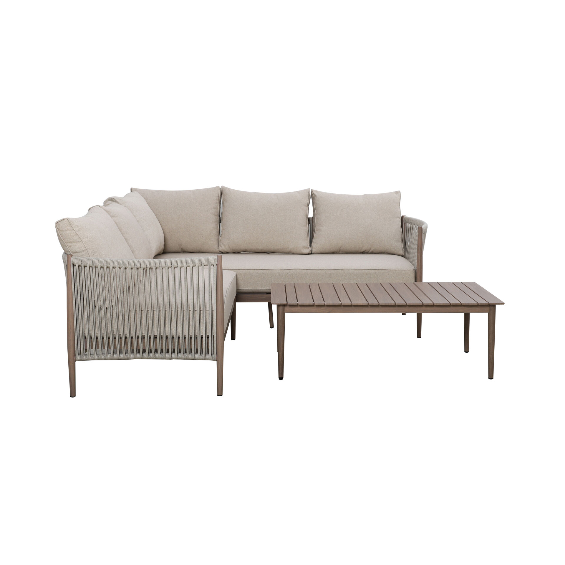 Maze - Havana Rope Weave Small Corner Sofa Set with Rectangular Coffee Table product image