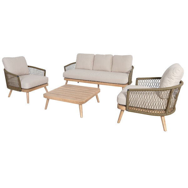 Maze - Bali Rope Weave 3 Seat Sofa Set with Large Square Coffee Table product image