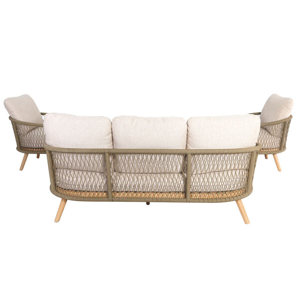 Maze - Bali Rope Weave 3 Seat Sofa Set with Large Square Coffee Table product image
