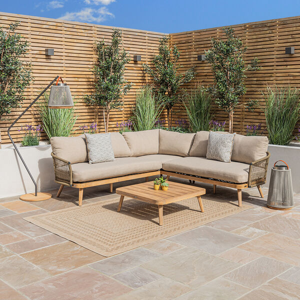 Maze - Bali Rope Weave Corner Sofa Set with Large Square Coffee Table product image