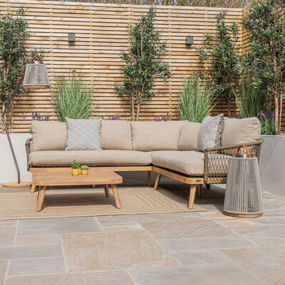 Maze - Bali Rope Weave Corner Sofa Set with Large Square Coffee Table product image