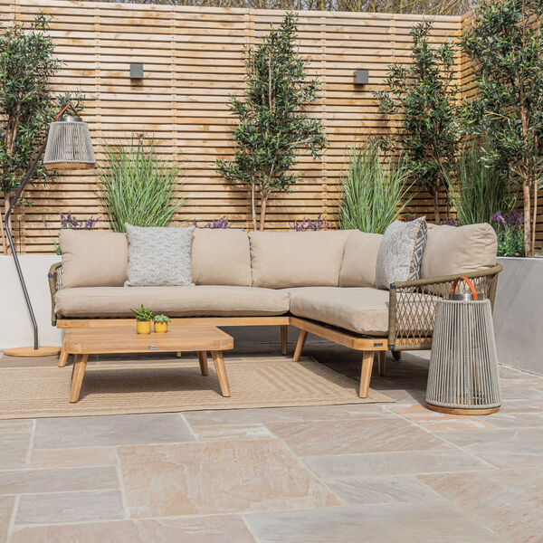 Maze - Bali Rope Weave Corner Sofa Set with Large Square Coffee Table product image