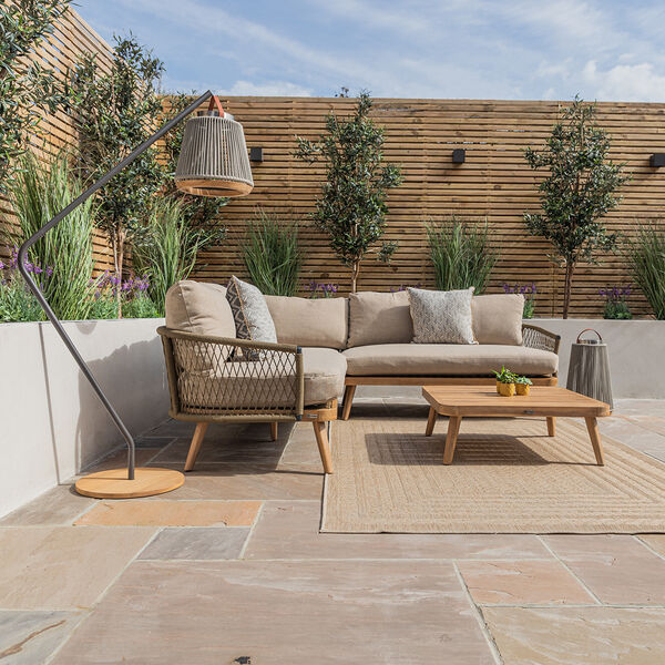 Maze - Bali Rope Weave Corner Sofa Set with Large Square Coffee Table product image