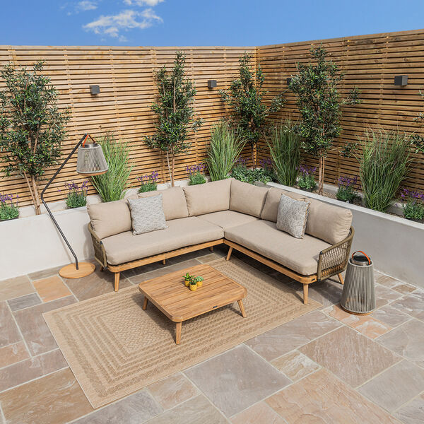 Maze - Bali Rope Weave Corner Sofa Set with Large Square Coffee Table product image